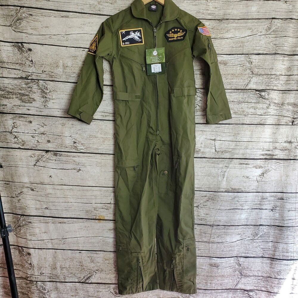 Rothco Youth Top Gun Fighter Pilot US Aviator Flight Suit Coveralls Sz M NWT